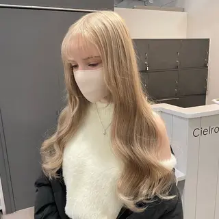 セミロング カラー Cielro【 シェイロ 】所属・Cielro/ダブル カラー/西田咲希のヘアスタイル