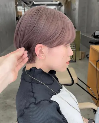 ショート カラー 🌿似合わせ透明感 カラー松本朋幸🌿のヘアスタイル