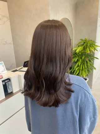 セミロング カラー 韓国ヘア・カラー 🩵SHIZUKUのヘアスタイル