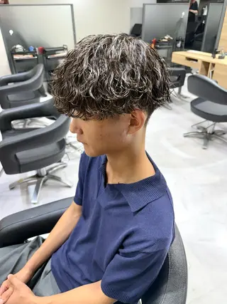 ショート パーマ メンズ ❄️メンズカット 落合諒❄️のヘアスタイル