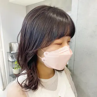 ミディアム 顔周りの垢抜けヘア 立山愛梨のヘアスタイル