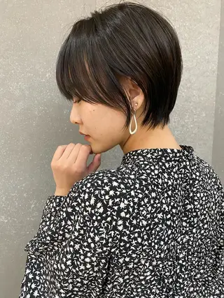 ショート カラー 縮毛矯正×艶髪カラー 髪質改善/三ツ木のヘアスタイル