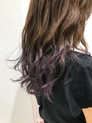 セミロング カラー 当日予約🆗✂︎ ウエモト　タクのヘアスタイル