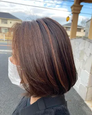 ミディアム カラー WEST✂︎AKI HIRO✂︎大和高田のヘアスタイル