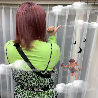 ミディアム ❤️‍🔥シールエク ＋カラー京❤️‍🔥のヘアスタイル