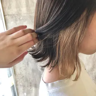 ミディアム カラー 菅沢 奈生のヘアスタイル