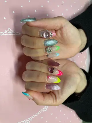 セミロング ネイル 《LB》ラブリエ Nail&eyeのマツエク・マツパデザイン