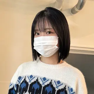 ミディアム カラー 清水愛果/似合わせ カット/透明感カラーのヘアスタイル