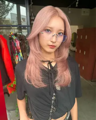 カラー 🌙ヘーゼルベージュ レイヤーカット🌙のヘアスタイル