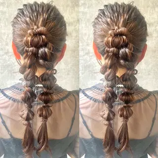 ロング ヘアアレンジ ヘアメ🎀推しカラー 🥣横浜/しほ🧸のヘアスタイル