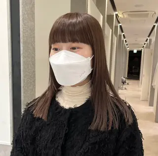 ミディアム カラー ベージュ🤎透明感 カラー🤎anriのヘアスタイル