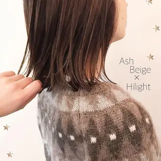 ミディアム カラー 市川 千夏のヘアスタイル