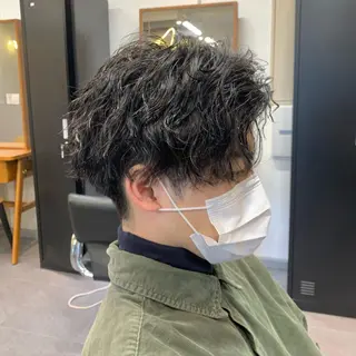 ショート パーマ メンズ メンズ特化美容師/ 藤戸 椋のヘアスタイル