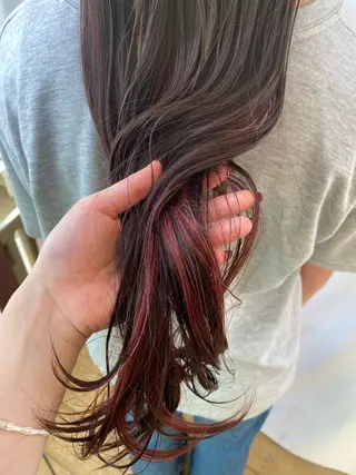 ロング カラー 鹿児島 聖来のヘアスタイル