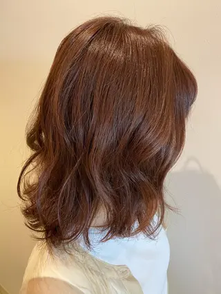 ミディアム カラー パーマ 🌹艶髪カラー🌹 津田晴加【西荻窪】のヘアスタイル