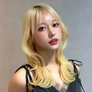 ミディアム カラー RYU韓国ヘア/レイ ヤー/透明感艶カラーのヘアスタイル