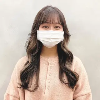 ロング カラー 髪質改善⌇透明感 カラー⌇川上葵のヘアスタイル