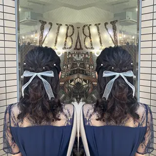 セミロング ヘアアレンジ ハイライト/レイヤー /ハイトーン/AOIのヘアスタイル