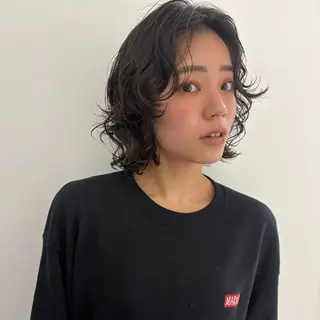 ショート パーマ rougy所属・ベリーショート/ パーマ/shioriのヘアスタイル
