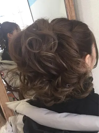 ロング カラー ヘアアレンジ 早朝✨ヘアセット 着付け/清水玲歌のヘアスタイル