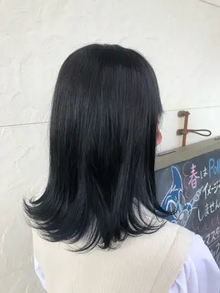 ミディアム カラー pollen moekaのヘアスタイル