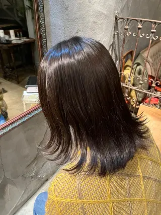 セミロング カラー 赤み消しカラー/ ナチュラル/トモキのヘアスタイル