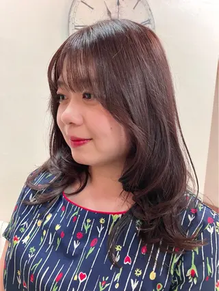 セミロング 似合わせ×透明感 カラー🤍MAOのヘアスタイル