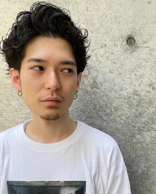 ショート パーマ メンズ 高評価/パーマ平塚 章悟【tetsu】のヘアスタイル