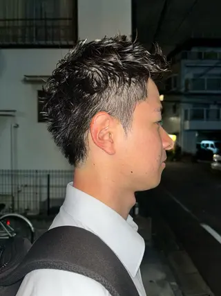 ショート パーマ メンズ 中目黒メンズ刈り上げ Harunaのヘアスタイル