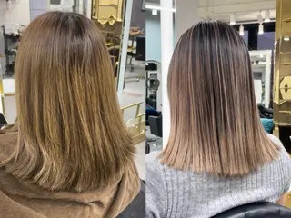 ミディアム senjyu GINZA所属・バレイヤージュ/ハイ ライト/庄司鉄平のヘアスタイル