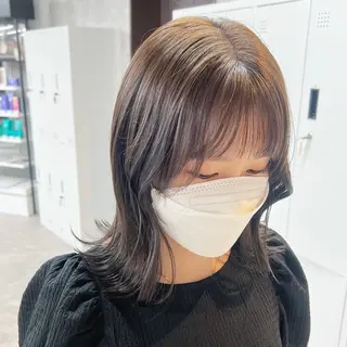 ミディアム カラー JUNSHIN🦋 ヘアセット／カラーのヘアスタイル