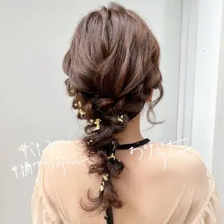 セミロング 卒業式お呼ばれ🕊️ ヘアセット✴︎ミキのヘアスタイル