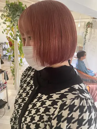 カラー ブリーチカラー🎀 韓国風/寺門美優のヘアスタイル
