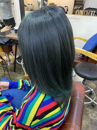 セミロング カラー ヘアアレンジ 【艶髪×韓国風】 毛流れ職人 RYOのヘアスタイル