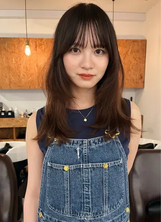 セミロング カラー 暖色/パーマ 🌼クニトウメイのヘアスタイル