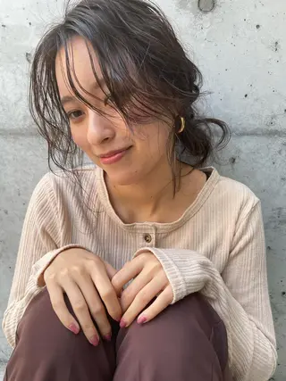 ロング カラー ヘアアレンジ 🙃 透明感カラー/ボブのヘアスタイル