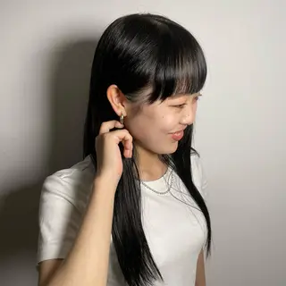ロング カラー 髪質改善カラー💎 オオネヨシナリのヘアスタイル