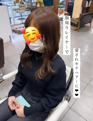 ロング カラー ヘアアレンジ 川上 麻梨阿のヘアスタイル