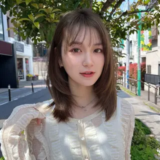 ミディアム レイヤーくびれヘア アレンジmanakaのヘアスタイル