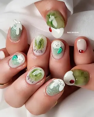 ネイル 3dパーツ/流行り 👧shushu❤️のネイルデザイン