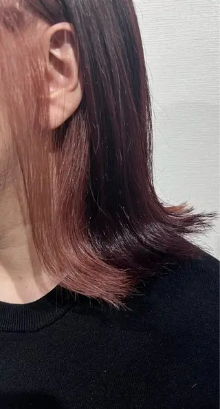ミディアム 切っぱなし💇‍♀️ イヤリング🎨龍之介のヘアスタイル