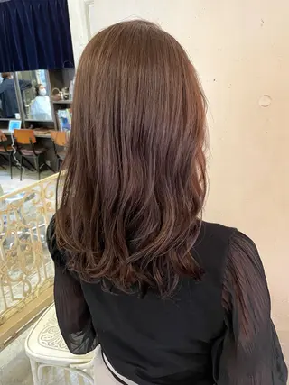 ミディアム カラー パーマ 銀座No.1髪質改善 縮毛矯正/本木のヘアスタイル