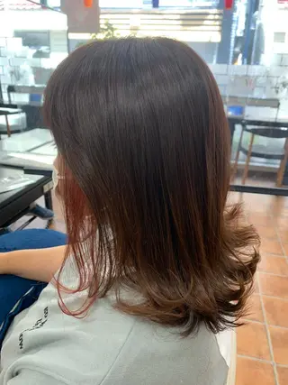 セミロング フリーランス理美容師 いさかのヘアスタイル