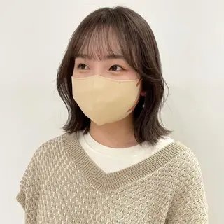 ミディアム カラー ベージュ🤎透明感 カラー🤎anriのヘアスタイル