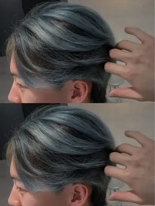 ミディアム カラー ヘアアレンジ メンズ 🔥ニュアンス フェザー小林海斗🔥のヘアスタイル