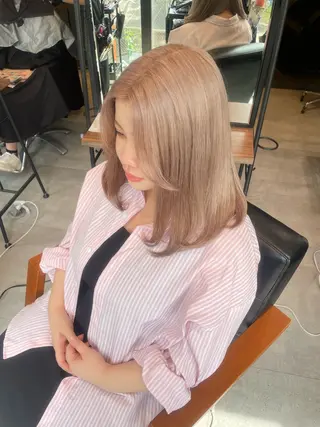 ミディアム カラー ヘアアレンジ ・˚✧すずね˚✧* lucia(ルチア)のマツエク・マツパデザイン