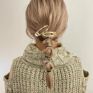 ミディアム ヘアアレンジ 【淡色color/ nail】maikoのネイルデザイン