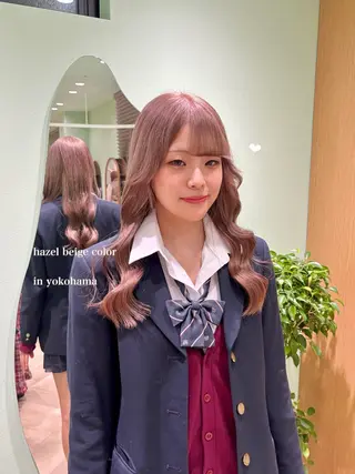 セミロング エクステ/ハイトーン 🐏☁️miminaのヘアスタイル