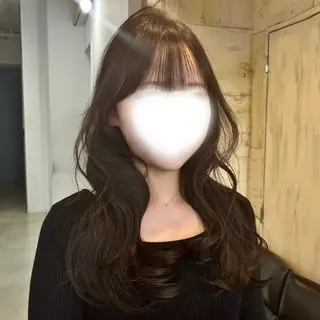 ロング レイヤー/ハッシュカ ット/顔周り/フウカのヘアスタイル