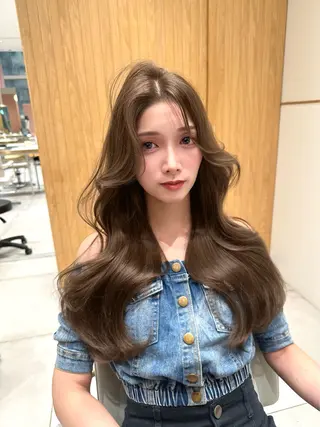 ロング カラー 🇰🇷韓国風くびれ ヘア🇰🇷中村優大のヘアスタイル